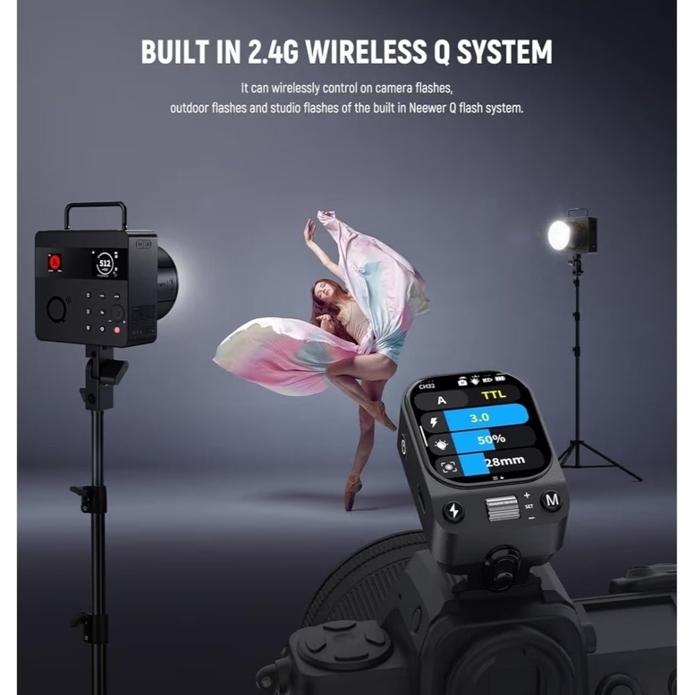 Neewer QZ-N Touchscreen TTL Wireless Flash Trigger Nikon Z8 Z9 HSS 1/8000s QZN - Picture 4 of 7